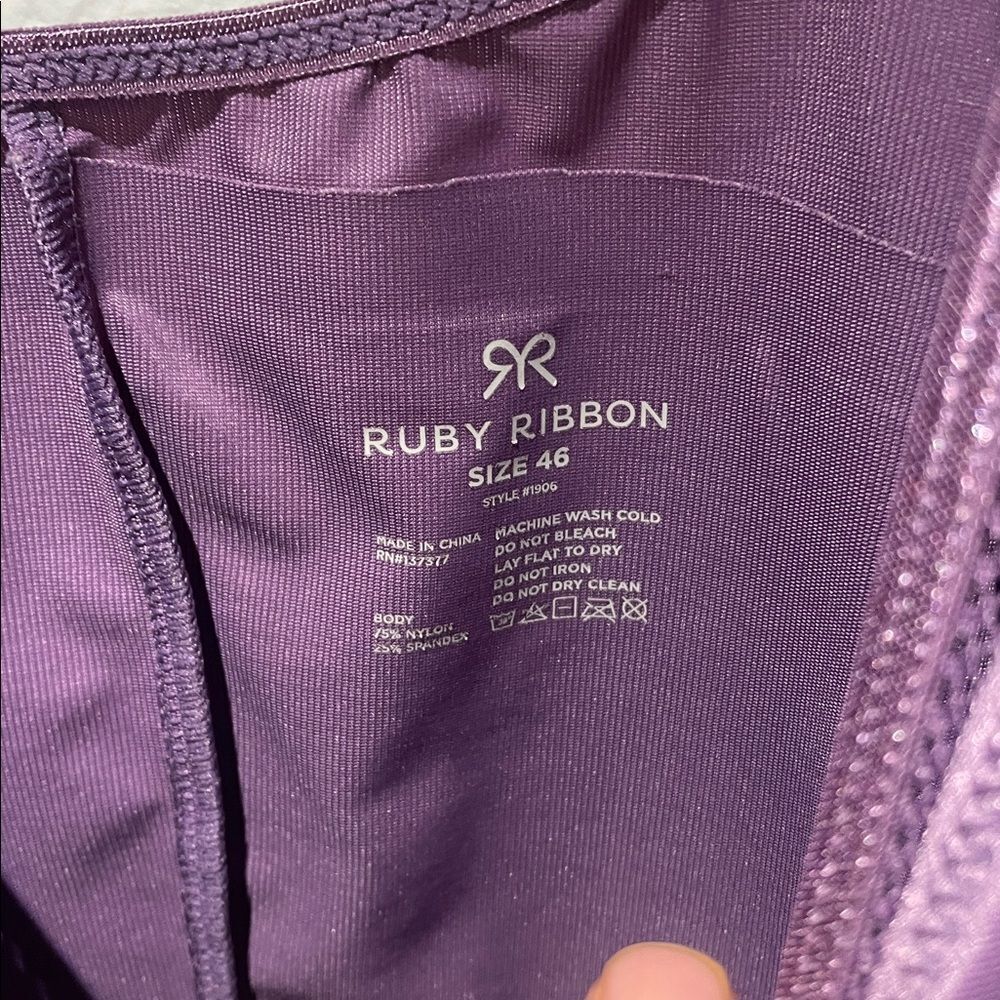 Ruby Ribbon Original Cami Shapewear Purple Tank Top Bra 46 - Picture 3 of 4